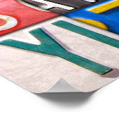 Alphabet Letters License Bord Art Poster (Hoek)