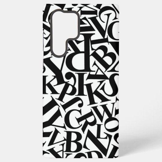 Alphabet Letters Samsung Galaxy Hoesje (Achterkant)