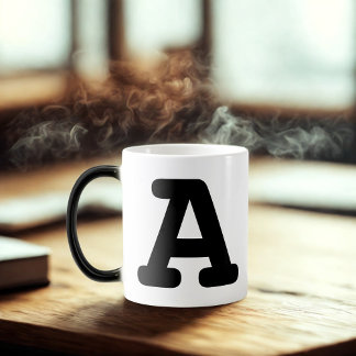 Alphabet Lettre initiale A Monogramme Mug magique