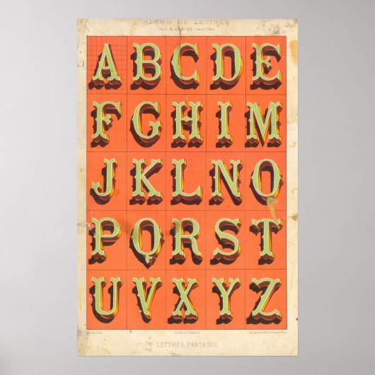 Alphabet (Lettres fantaisie) Poster (Voorkant)