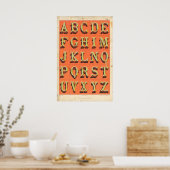 Alphabet (Lettres fantaisie) Poster (Keuken)