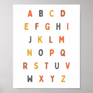 Alphabet. Lettres. Poster et impression