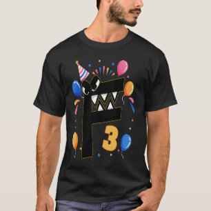 Alphabet Lore 3 jaar 3rd Birthday Boys Villain T-shirt
