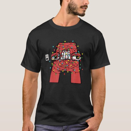 Alphabet Lore A Christmas Light Alphabet Kerst T-shirt (Voorkant)