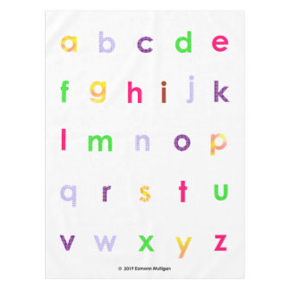 Alphabet Lower Hoesje Letters Tafelkleed