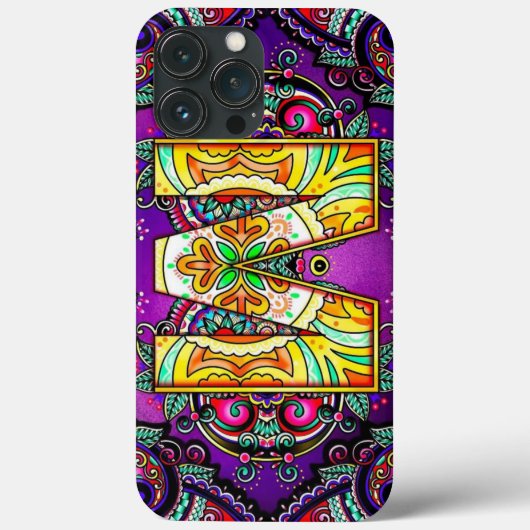 Alphabet M mandala Case-Mate iPhone Case (Achterkant)