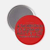 Alphabet Magnet Magneet (Voorkant / Achterkant)