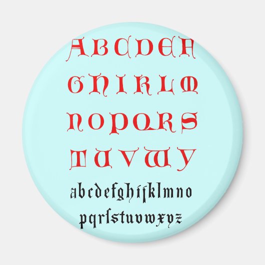Alphabet Magnet Magneet (Voorkant)