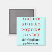 Alphabet Magnet Magneet (Voorkant / Achterkant)