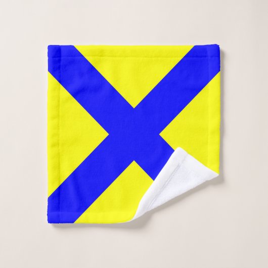 alphabet marin maritime numéro cinq symbole drapea (Gant de toilette)