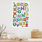 Alphabet Maze Puzzles Railroad Poster (Keuken)