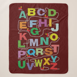 Alphabet Maze Puzzles Railroad Sherpa Deken