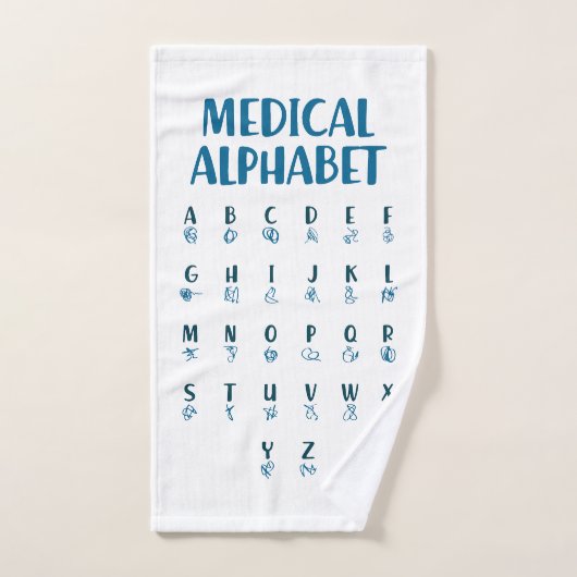 Alphabet Médical (Serviette à main)