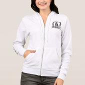 Alphabet Monogram Bella+Canvas Full-Zip Hoodie (Voorkant)