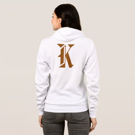 Alphabet Monogramme Bella+Canvas Sweat - shirt à c (Dos entier)