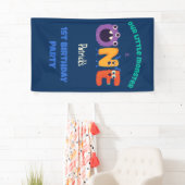 Alphabet Monsters 1e Verjaardag Ons Kleine Monster Spandoek (Insitu)