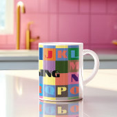 Alphabet Mug nom personnalisé coloré