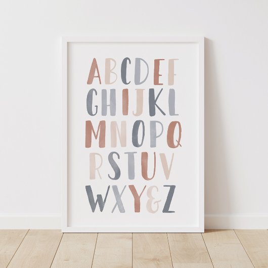 Alphabet Neutre Déco Chambre Enfants Bohème