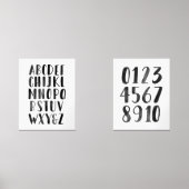 Alphabet noir et chiffres Classe éducative (Recto)