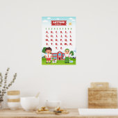 Alphabet & Numbers Educational Poster (Keuken)