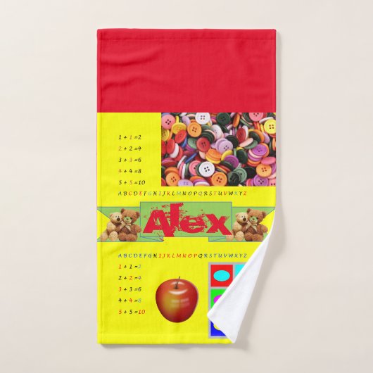 Alphabet Nummers Bathroom Towel sets Bad Handdoek (Handdoek)