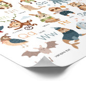 Alphabet Nursery Decor ABC Chart Poster (Hoek)