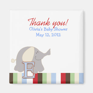 Alphabet Oerwoud Soup (Elephant ABC) Favor Magnet Magneet