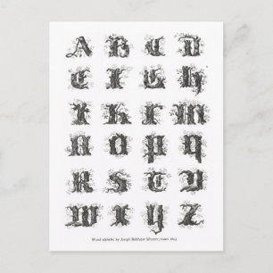 Alphabet Päris 1843 Briefkaart