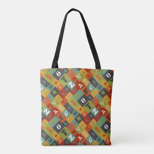 Alphabet Pattern Fun Tote Bag (Achterkant)