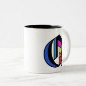Alphabet personnalisé moderne Q Mug (Devant droit)