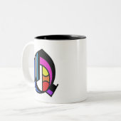 Alphabet personnalisé moderne Q Mug (Devant gauche)
