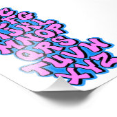 Alphabet Pink Foto Afdruk (Hoek)