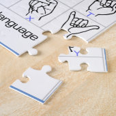 ALPHABET-puzzel SIGN TAAL Legpuzzel (Zijkant)