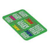 Alphabet Rainbow Green Refrigerator    Magneet (Rechterzijde)