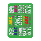 Alphabet Rainbow Green Refrigerator    Magneet (Verticaal)