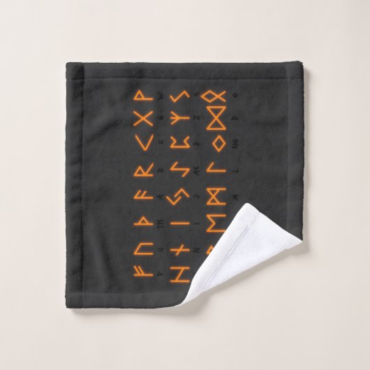 Alphabet Runic Viking (Gant de toilette)