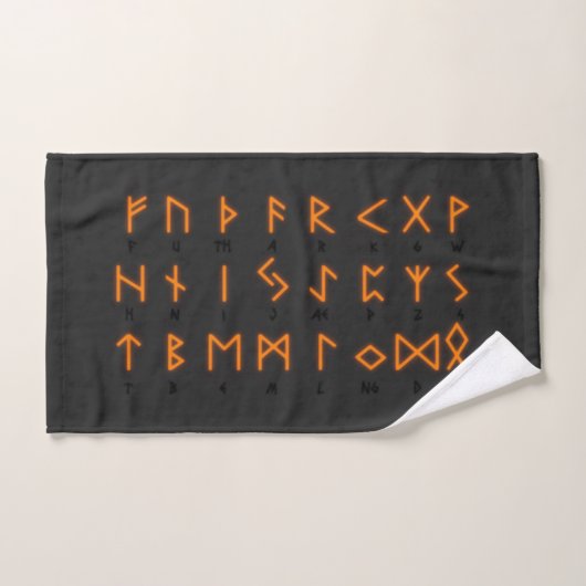 Alphabet Runic Viking (Serviette à main)