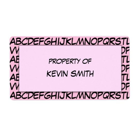 Alphabet School Labels (Voorkant)