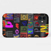 Alphabet Soup, ontwerp van mozaïekletters, leuke k Case-Mate iPhone Case (Achterkant (horizontaal))