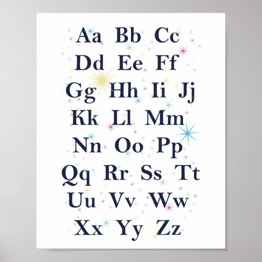 Alphabet Stars Poster (Voorkant)