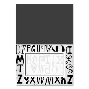 Alphabet Typografie Tented Name Place Cards Kaart