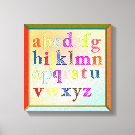 Alphabet Wrapped Canvas Afdruk (Voorkant)