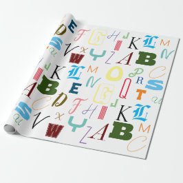Alphabet Wrapping Paper Cadeaupapier