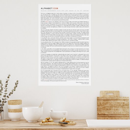 ALPHABETICON. Russische experimenten... (Intro-tek Poster (Keuken)