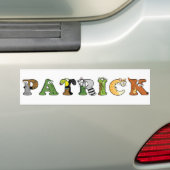 Alphabétimal Sticker de nom personnalisé (En voiture)