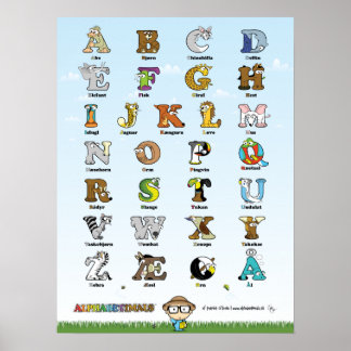 Alphabetimals Plakat - Dansk versie Poster