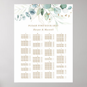 ALPHABETISCHE Orde Goud en Groene Weddenschappen Poster