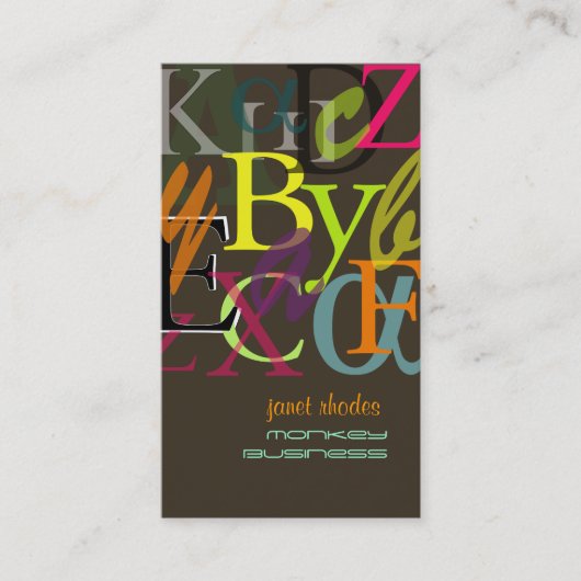 Alphabets, cartes de profil des enseignants (Devant)