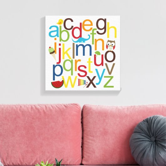 Alphabets modernes Art mural pour enfants (Insitu(Salon))
