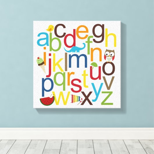 Alphabets modernes Art mural pour enfants (Insitu (Plancher de Bois))